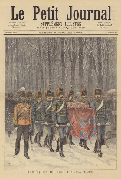 Funeral of the Duke of Clarence by French School